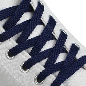 Шнурки плоские синие 100